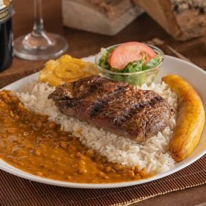 OPCION N° 22 - Costillas con arroz  y menestra
